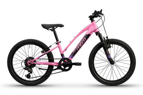 Rower Górski MTB Dziecięcy DISTRICT 20" Amortyzacja 7 biegów Shimano Różowy