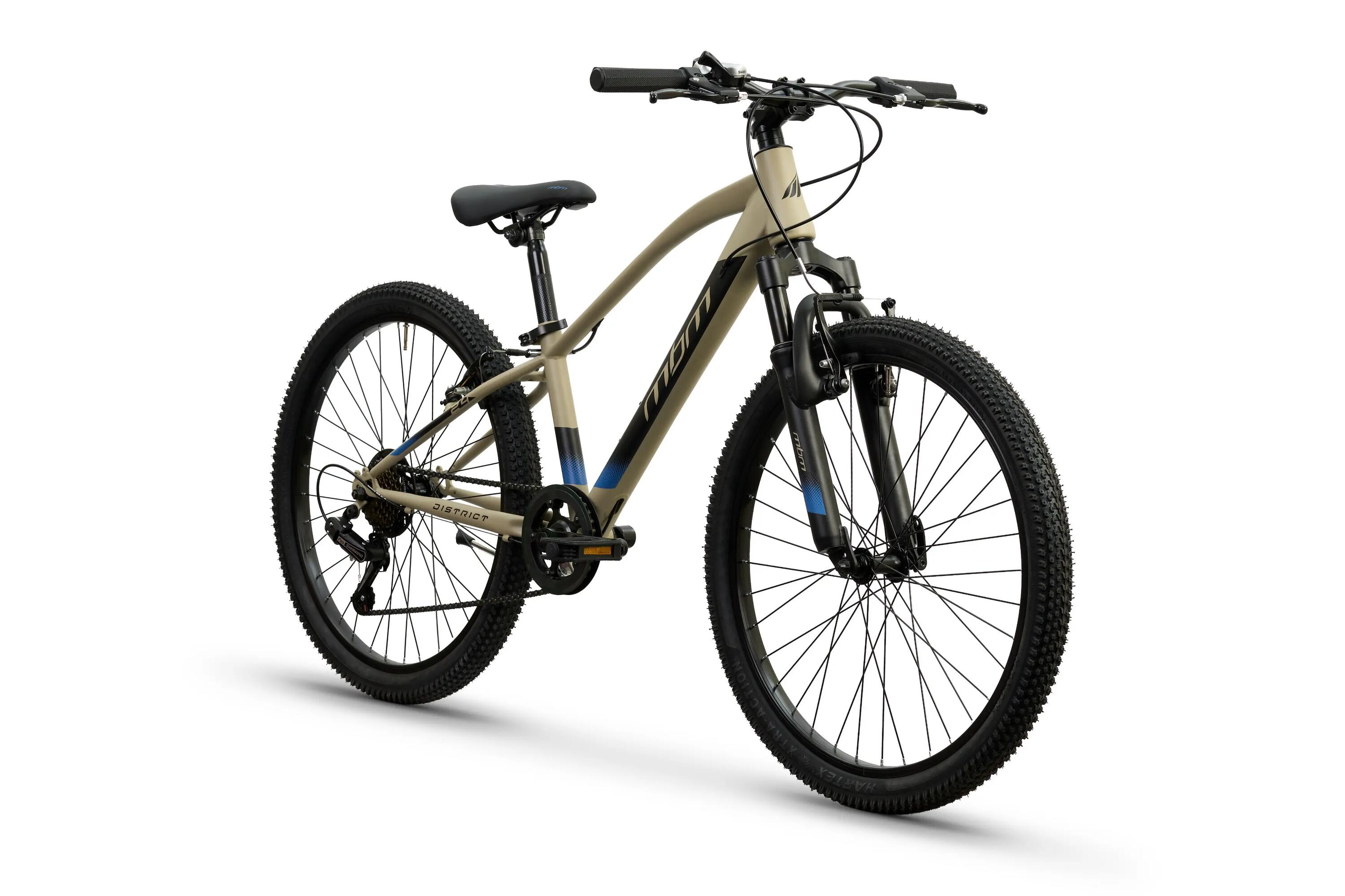 Rower Górski MTB Dziecięcy DISTRICT 24" Amortyzacja 7 biegów Shimano 2/6