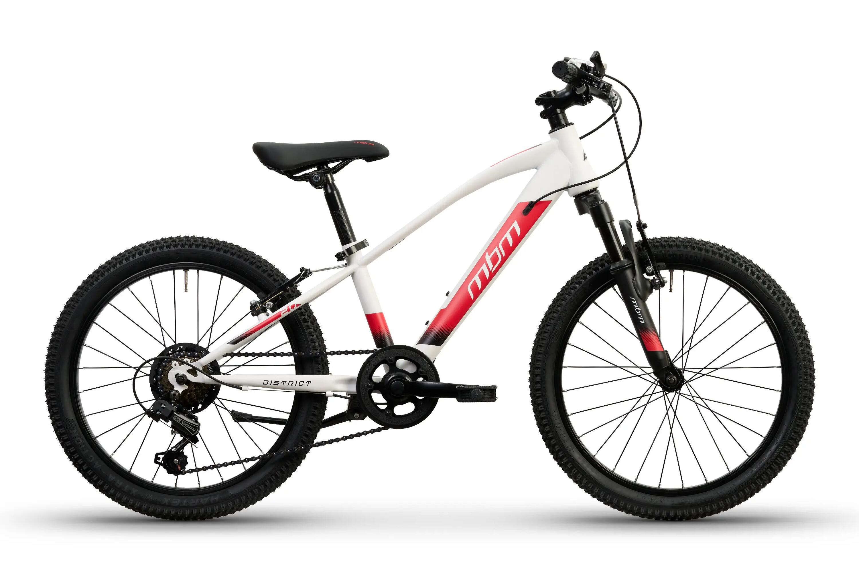 Rower Górski MTB Dziecięcy DISTRICT 20" Amortyzacja 7 biegów Shimano Biały 1/6