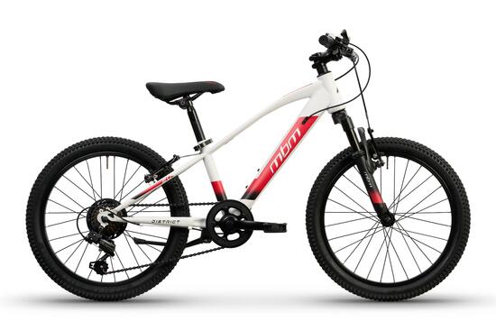 Rower Górski MTB Dziecięcy DISTRICT 20" Amortyzacja 7 biegów Shimano Biały