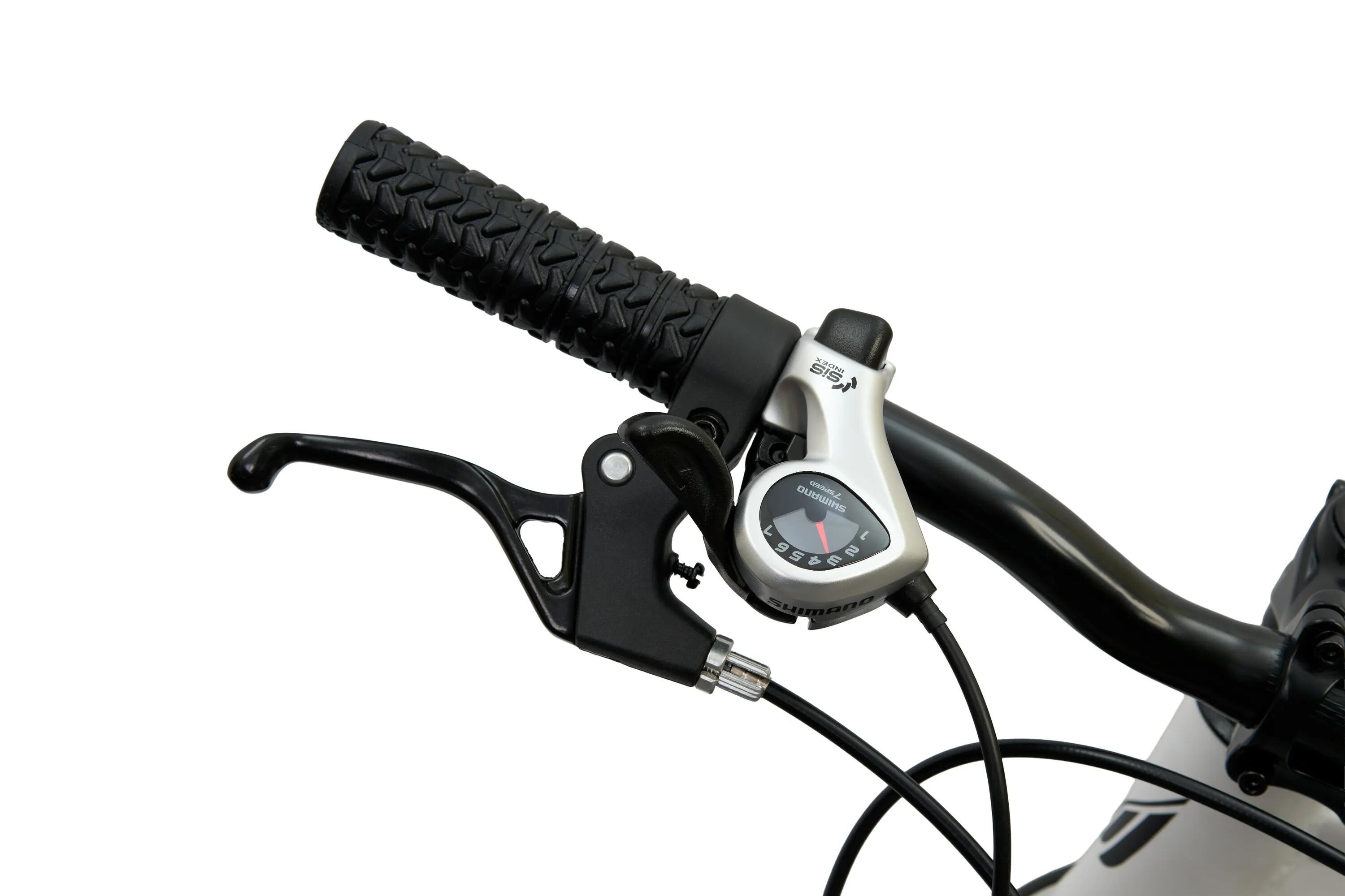 Rower Górski MTB Dziecięcy DISTRICT 20" Amortyzacja 7 biegów Shimano Biały 5/6