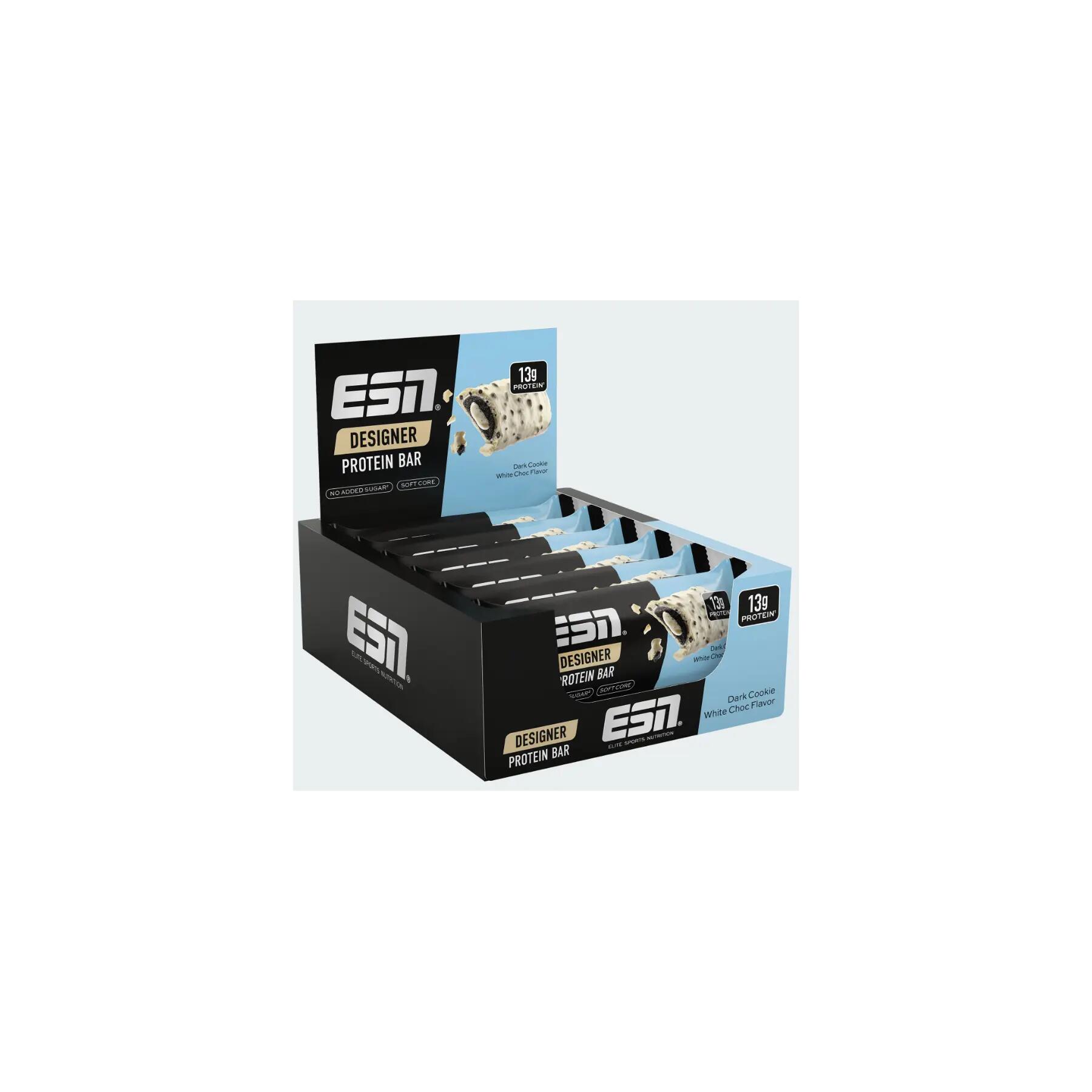 12 x ESN Designer Bar 45 g Riegel Dark Cookie White Choc 2/2