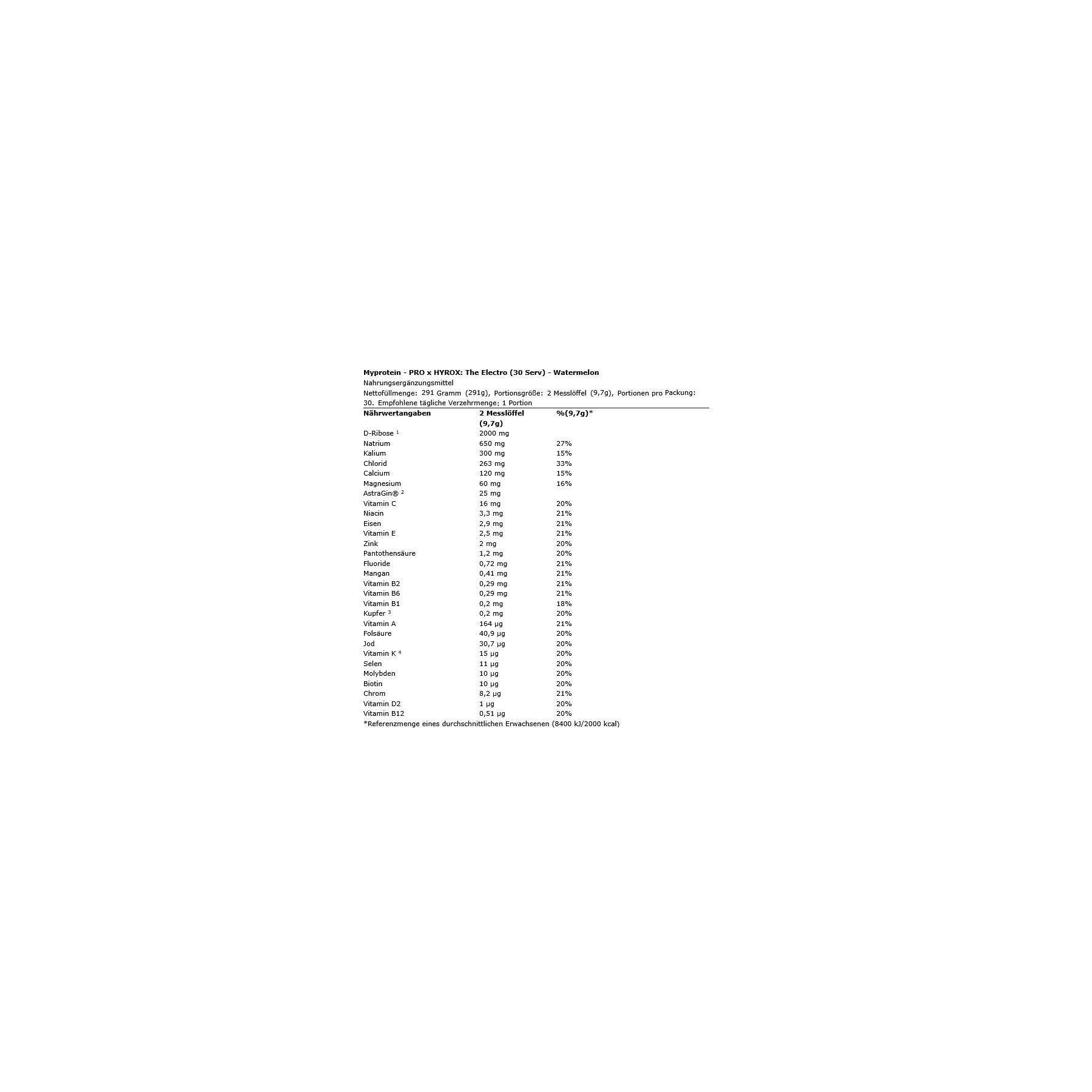 MyProtein Hyrox The Electro Électrolyte Pastèque 20x9,7g 4/5
