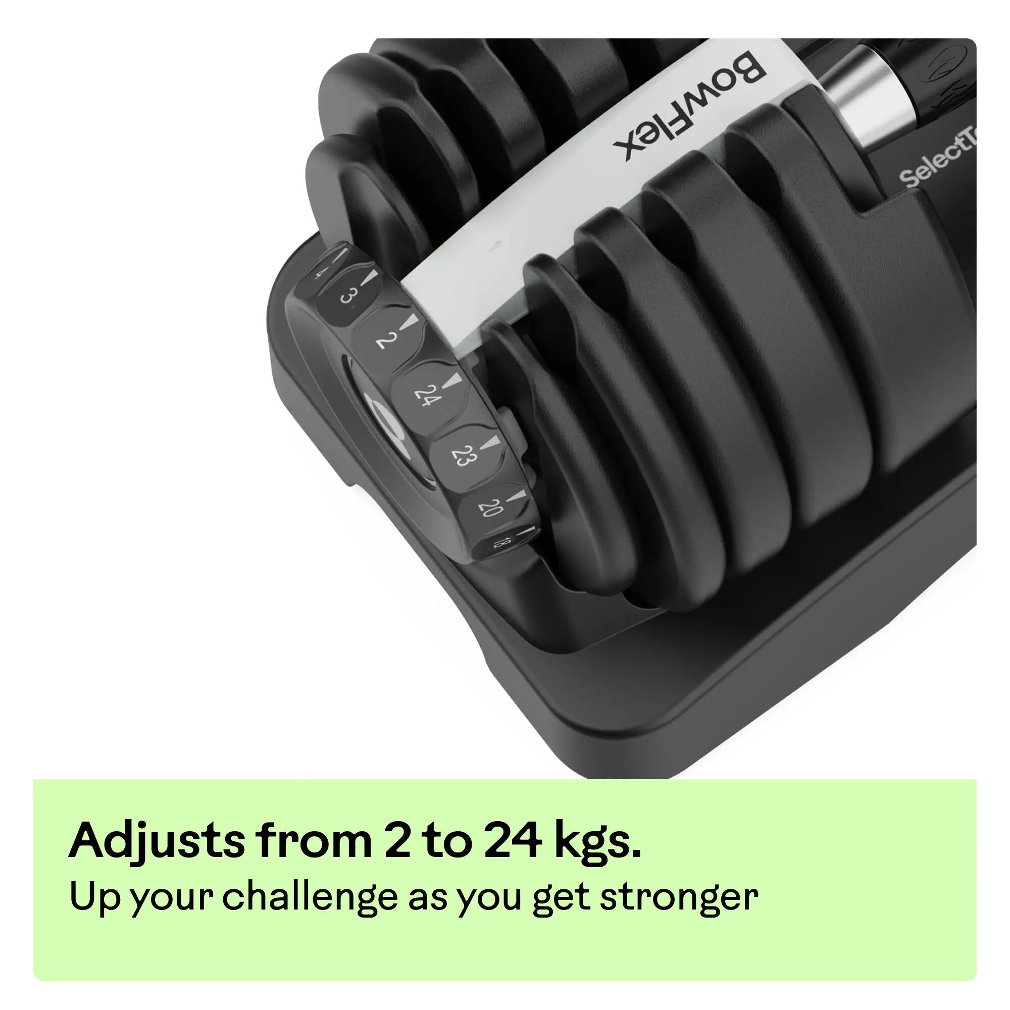 Haltères réglables SelectTech 52 (Paire) - 2 à 24 kg, 15 niveaux de charge 12/16