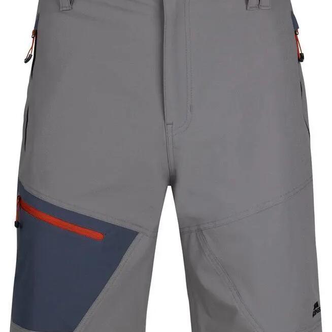 Men's Trespass DAARS Stretch Grey Shorts, Water-Repellent