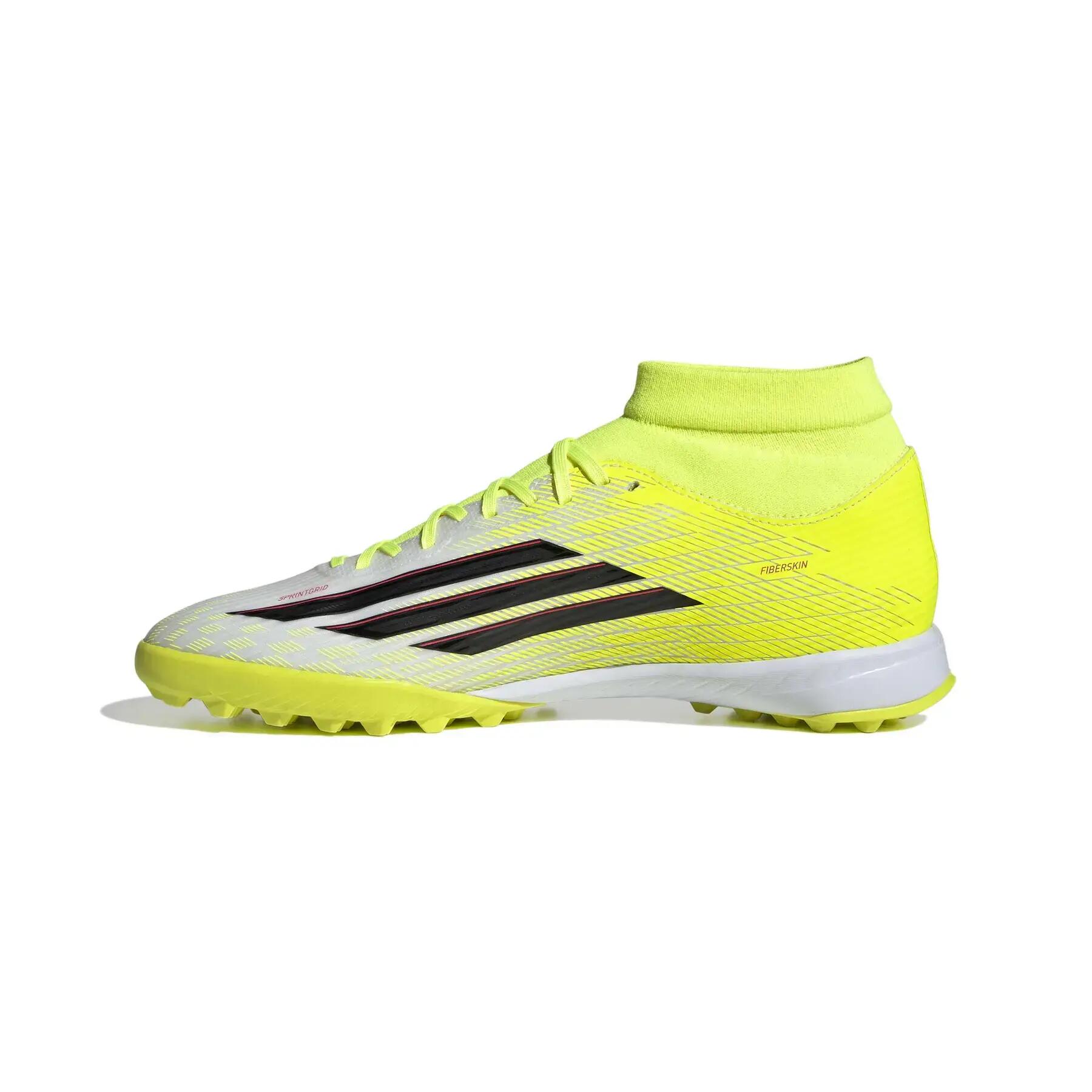 Zapatos de fútbol Adidas F50 League Mid Cut Turfs Amarillo 7/7