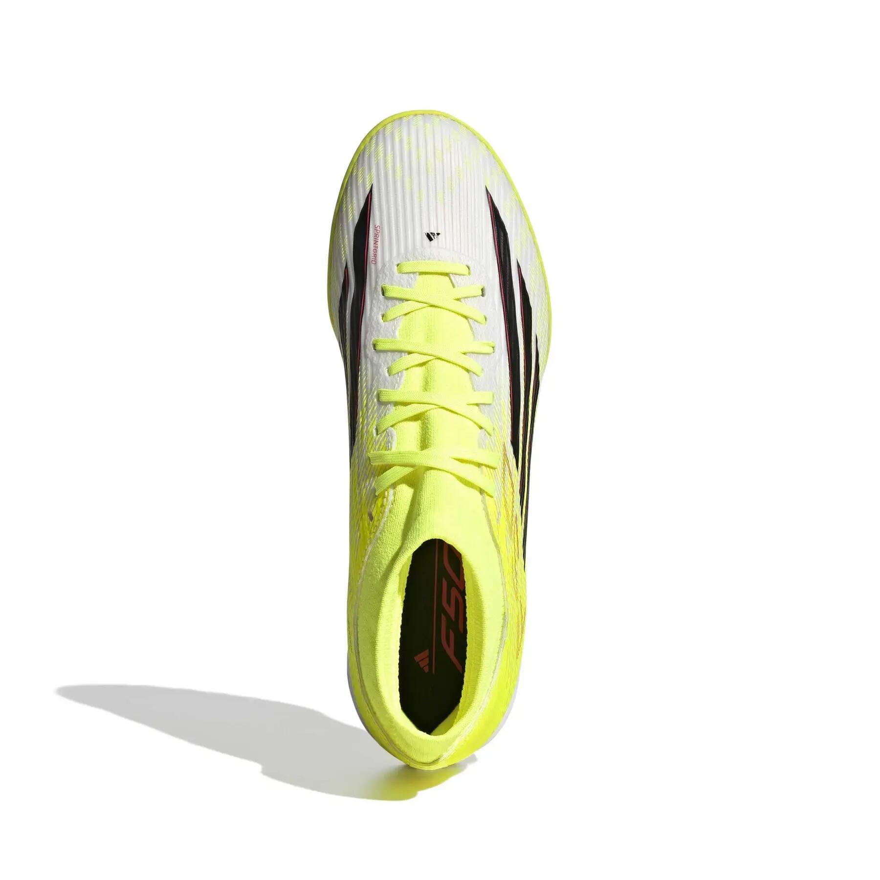 Zapatos de fútbol Adidas F50 League Mid Cut Turfs Amarillo 5/7