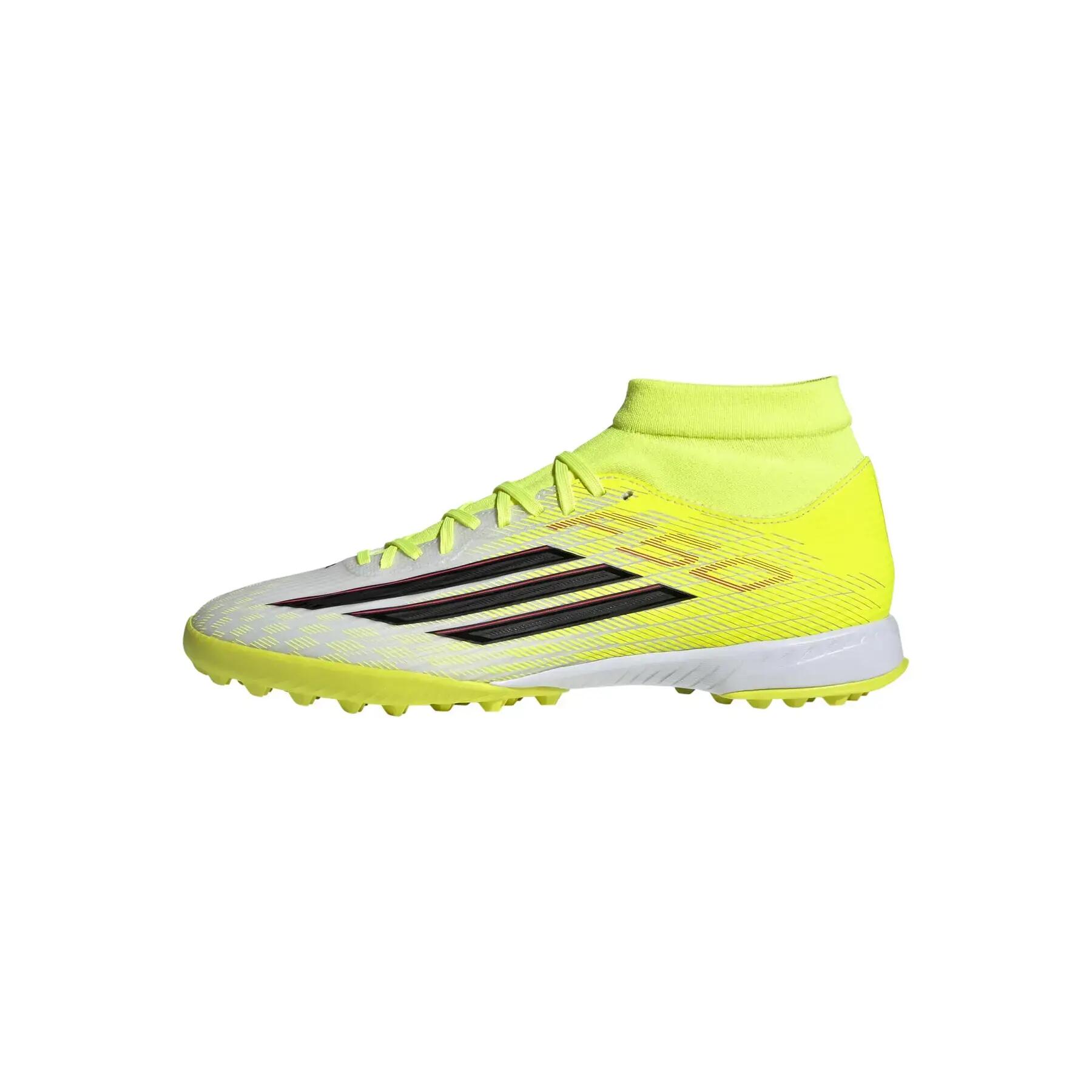 Zapatos de fútbol Adidas F50 League Mid Cut Turfs Amarillo 4/7