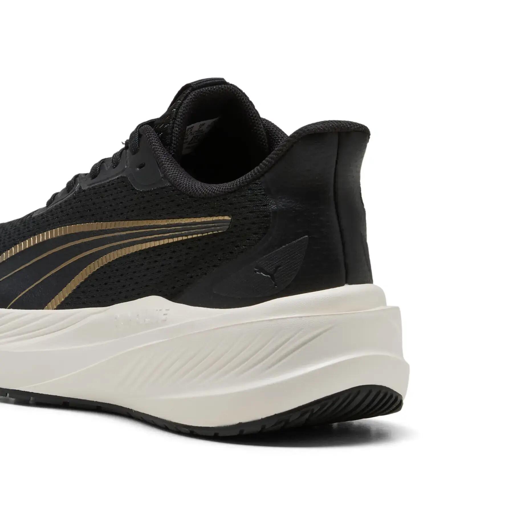 Hardloopschoenen - Dames - Puma Dasher Lite - Lichtgewicht - Zwart/Goud/Wit 5/6