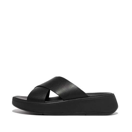 Skórzane sandały dla kobiet FitFlop F-Mode Flatform