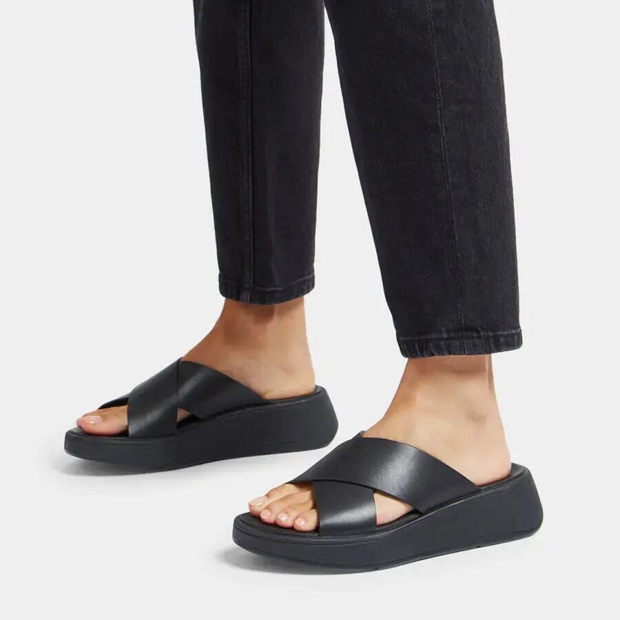 Sandales cuir femme FitFlop F-Mode Flatform 5/7