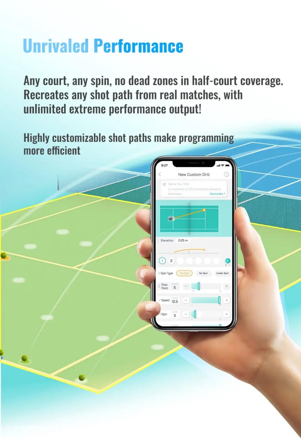 PONGBOT Pace S Pro – KI-gestützte Tennisballmaschine 11/14