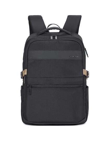 Sac à Dos Aoking Noir Unisexe avec Fermeture Éclair - Poches Multifonctionnelles