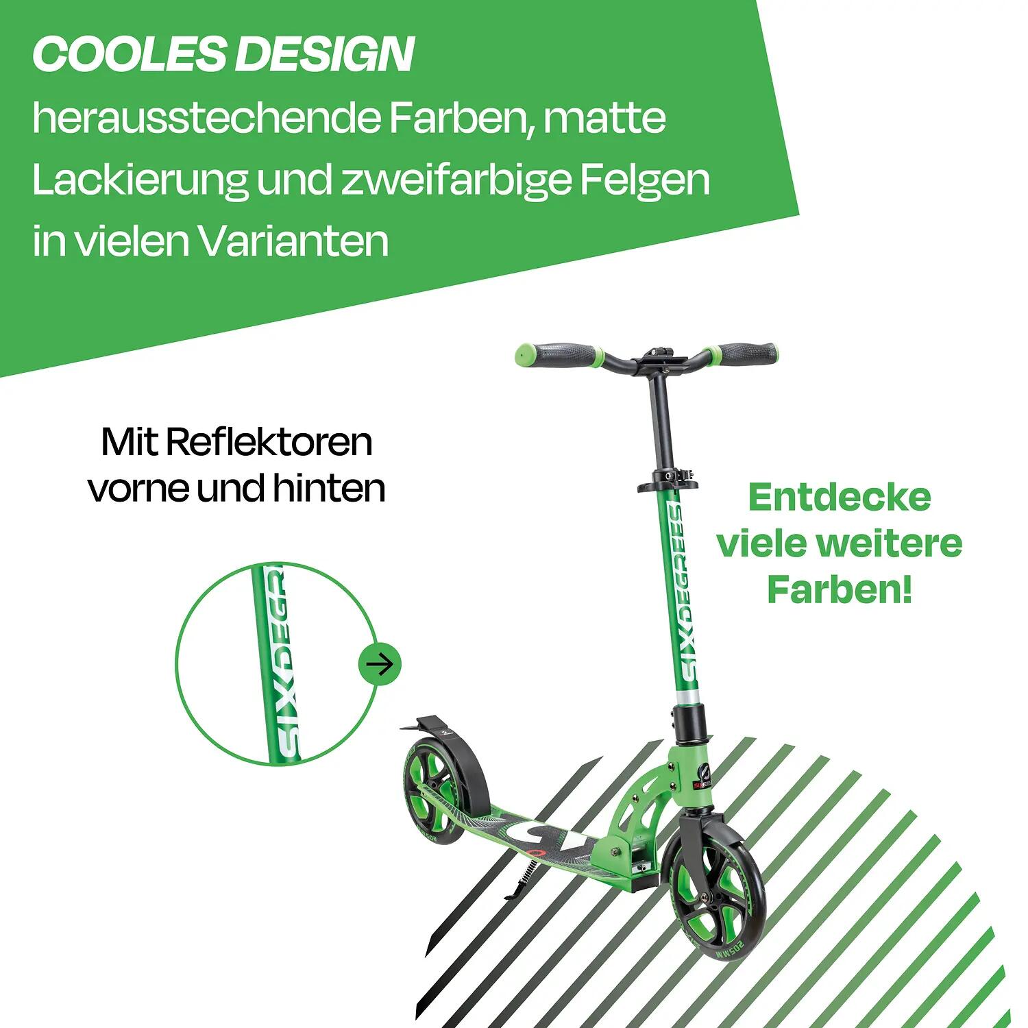 SIX DEGREES Aluminium Scooter 205 mm hellgrün 4/10