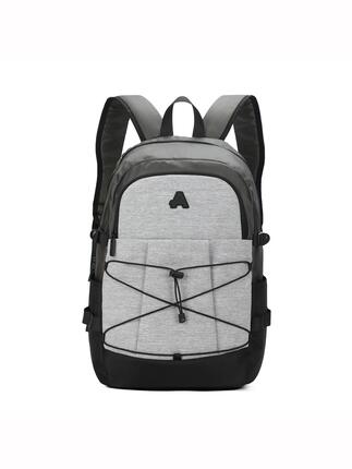 Sac à Dos Unisexe Aoking Noir avec Fermeture Éclair - Polyester Casual