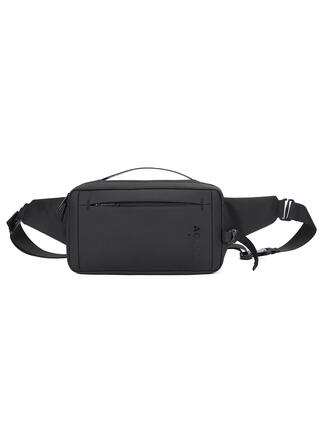 Rhys Schoudertas Unisex Zwart - Polyester met Rits
