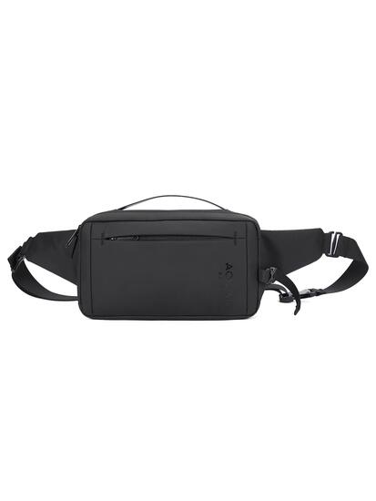 Rhys Schoudertas Unisex Zwart - Polyester met Rits