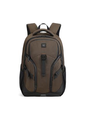 Aoking unisex rugzak grijs zwart - polyester met ritsen en vakken