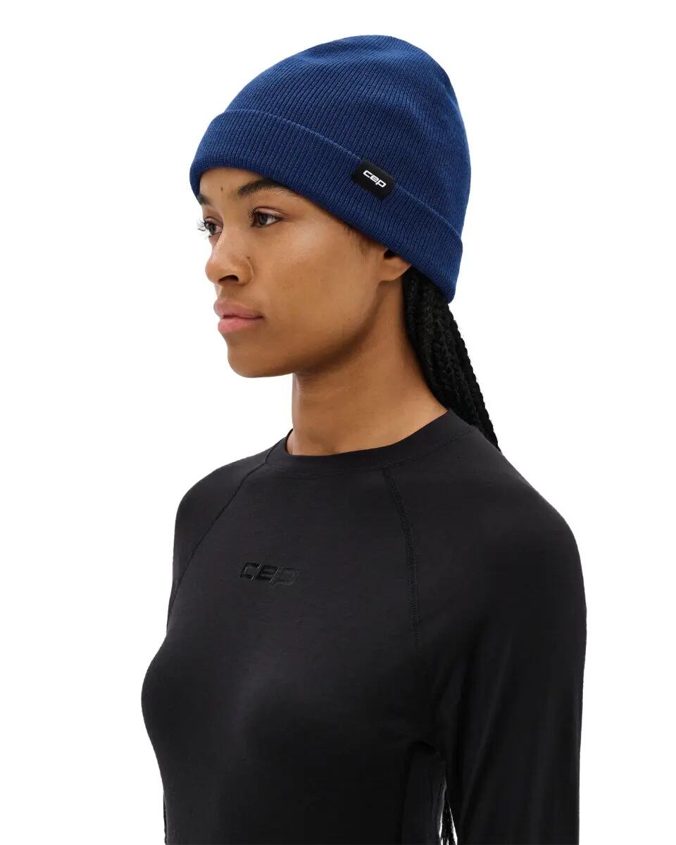 Ciepła czapka beanie z wełną merino Core Run CEP 5/5