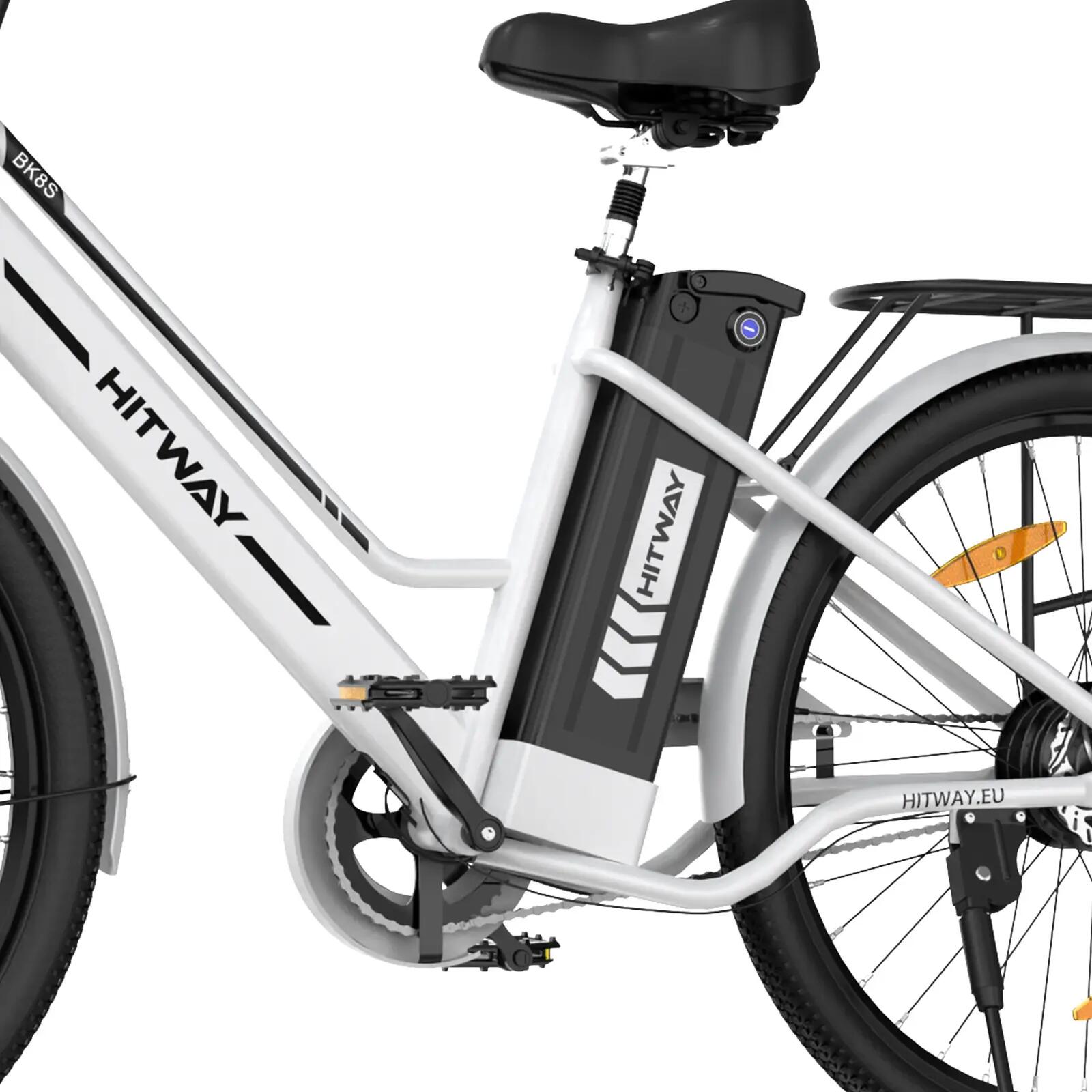 Bicicleta Elétrica Urbana E-Bike 26" Quadro Baixo City BK8S 5/6