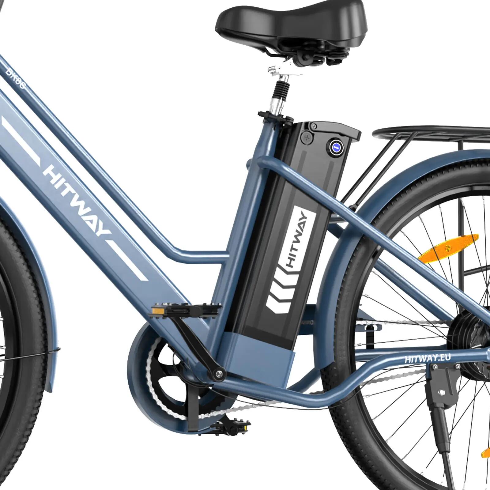 Bicicleta Eléctrica Urbana E-Bike 26" Cuadro Bajo City BK8S 5/6