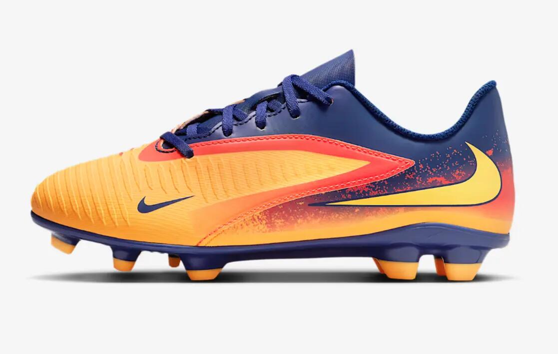 Scarpe da calcio Nike Phantom 6 Low Club Arancione/Lime/Blu 3/7