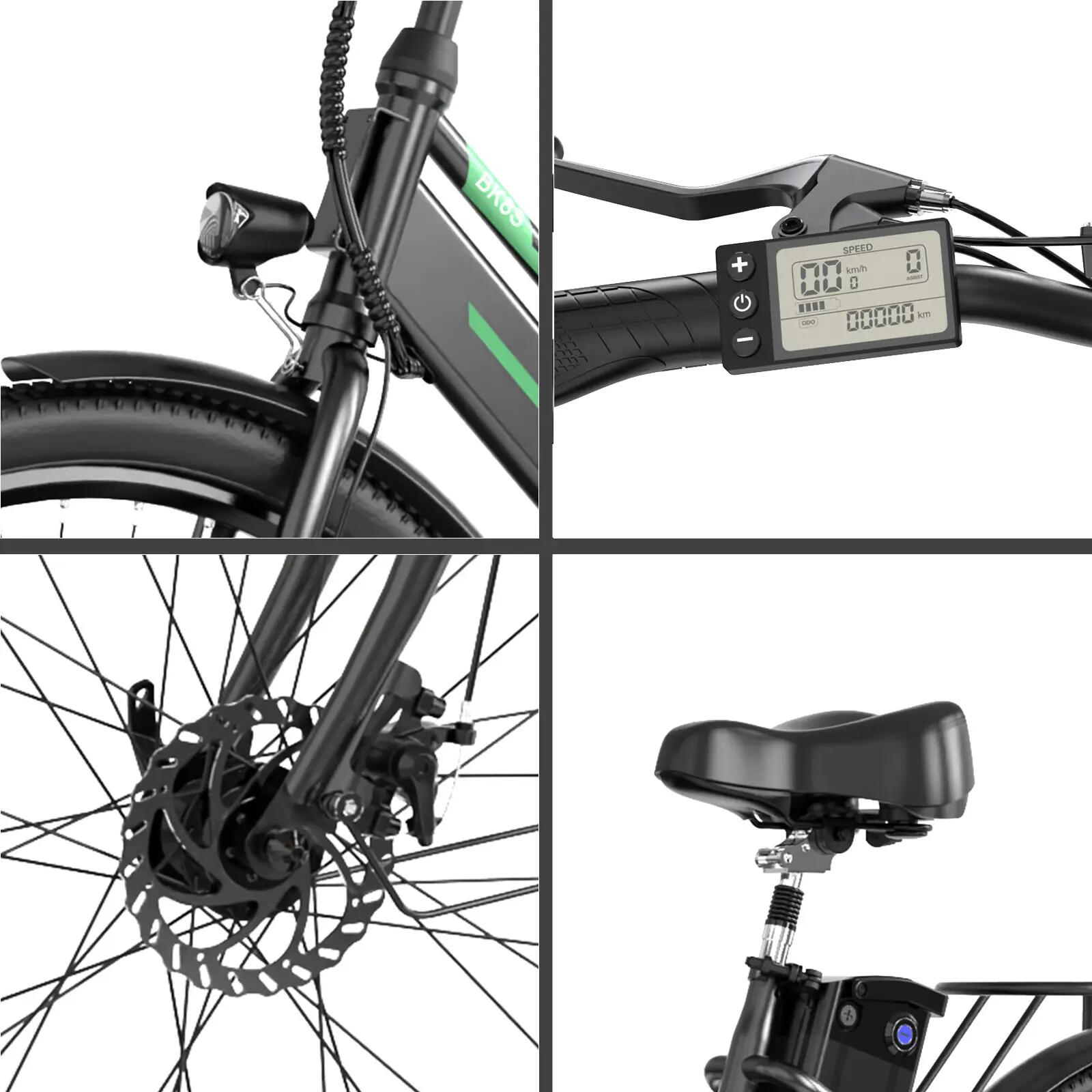 Bicicleta Eléctrica Urbana E-Bike 26" Cuadro Bajo City BK8S 4/6
