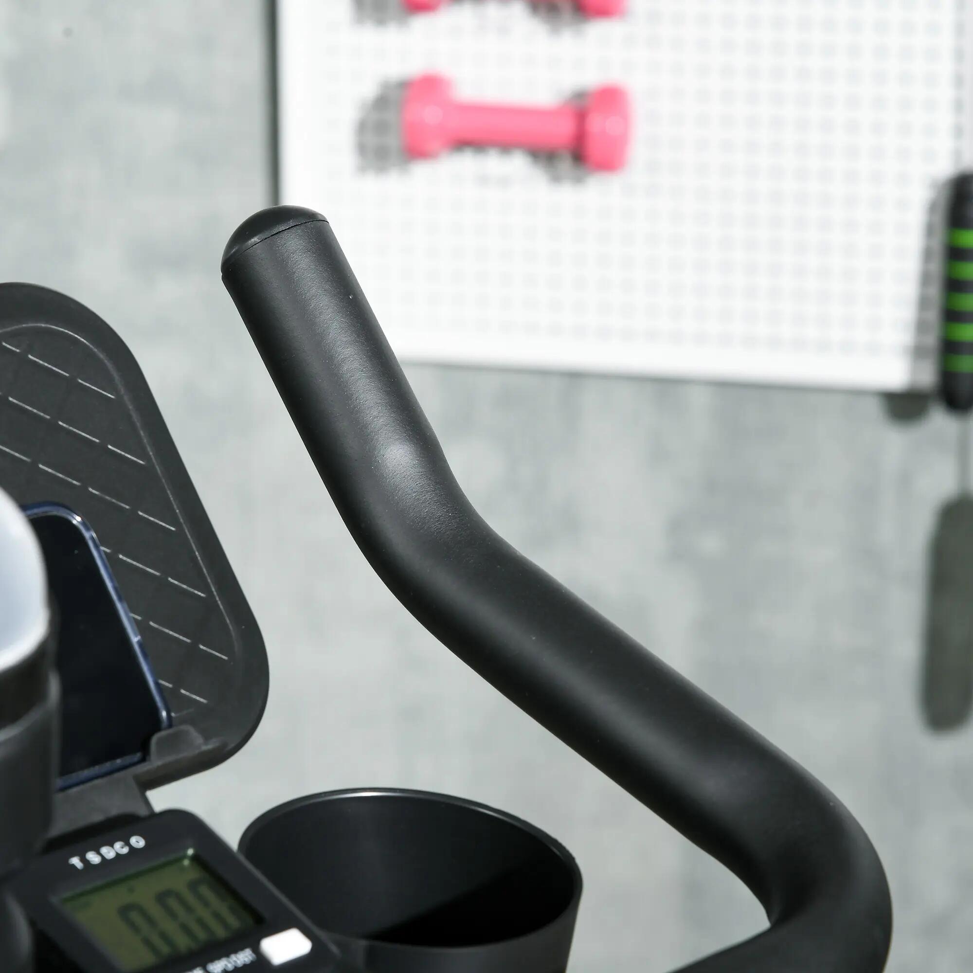 Bicicleta Estática SPORTNOW con Volante 4 kg LCD Resistencia Magnética Ajustable 5/7