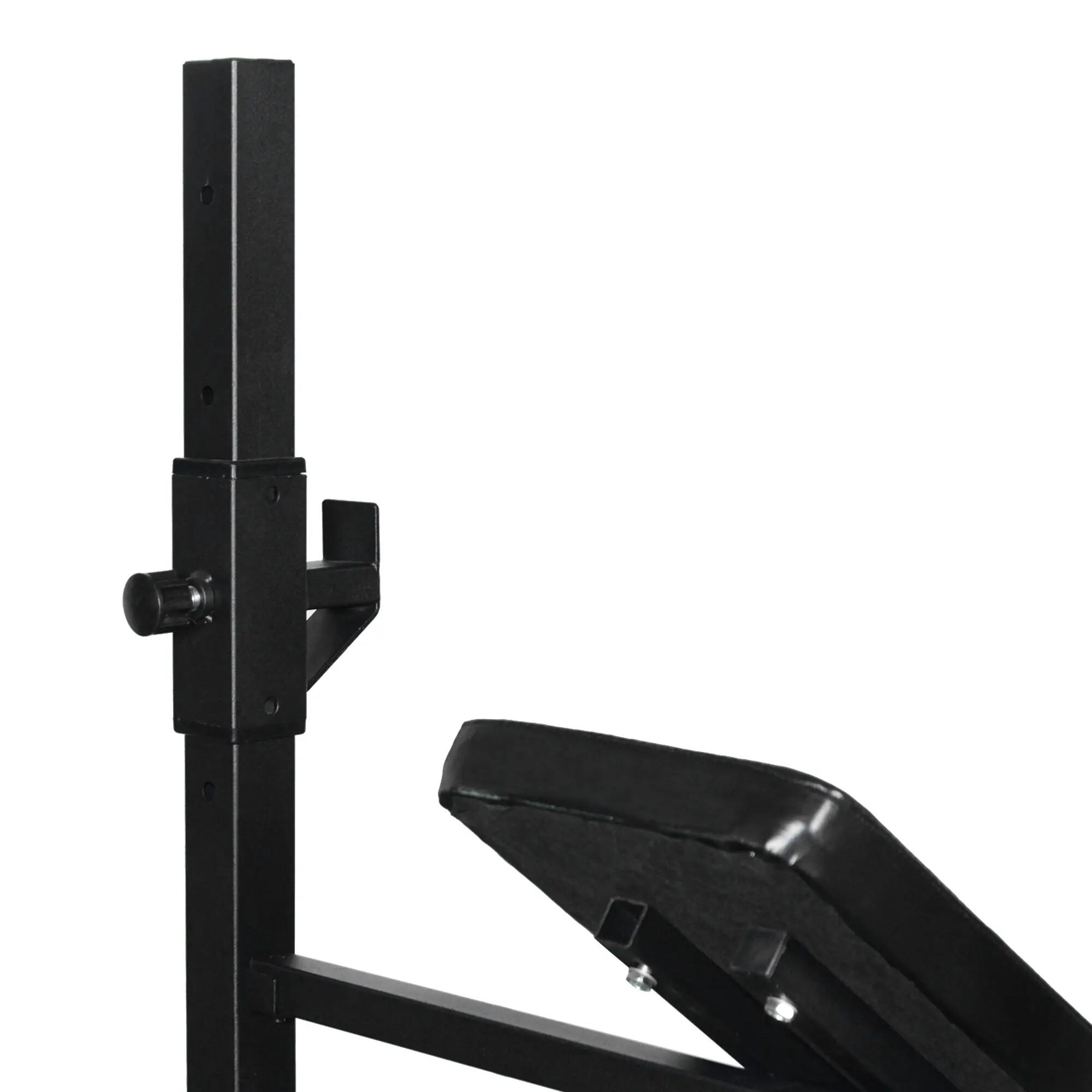Banco Musculación Multifuncional Altura Ajustable con rack Carga 300 kg 5/7