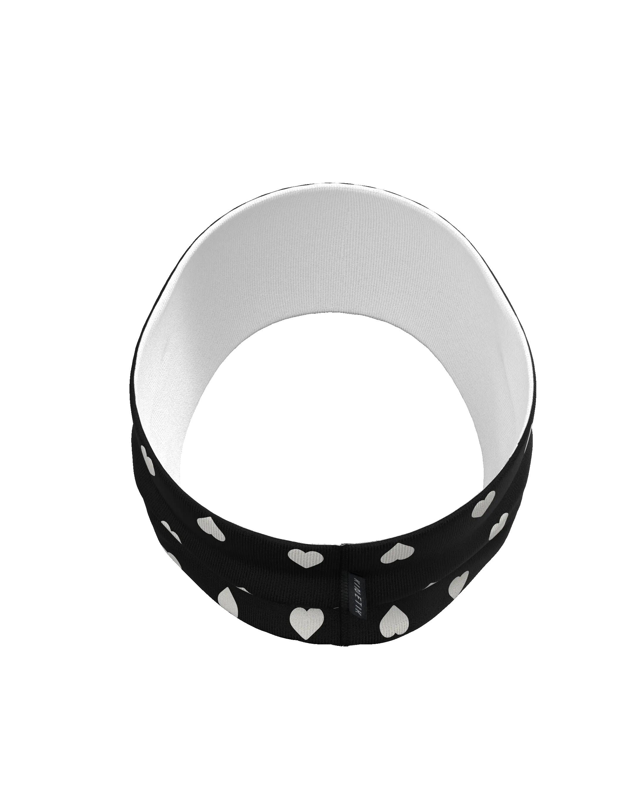 BANDEAU DE TRAIL RUNNING - HEADBAND HEARTRUNNEUSE BLACK 4/4