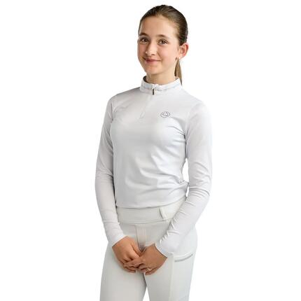 Polo d'équitation manches longues fille Montar Everline
