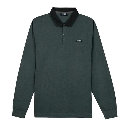 Polo Manches Longues Vert Homme TBS PEKANPOL
