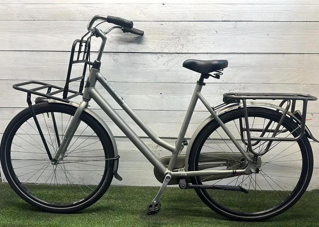 Second Life - Gereviseerd Gazelle transport stadsfiets bike, metal/grijs 2/2