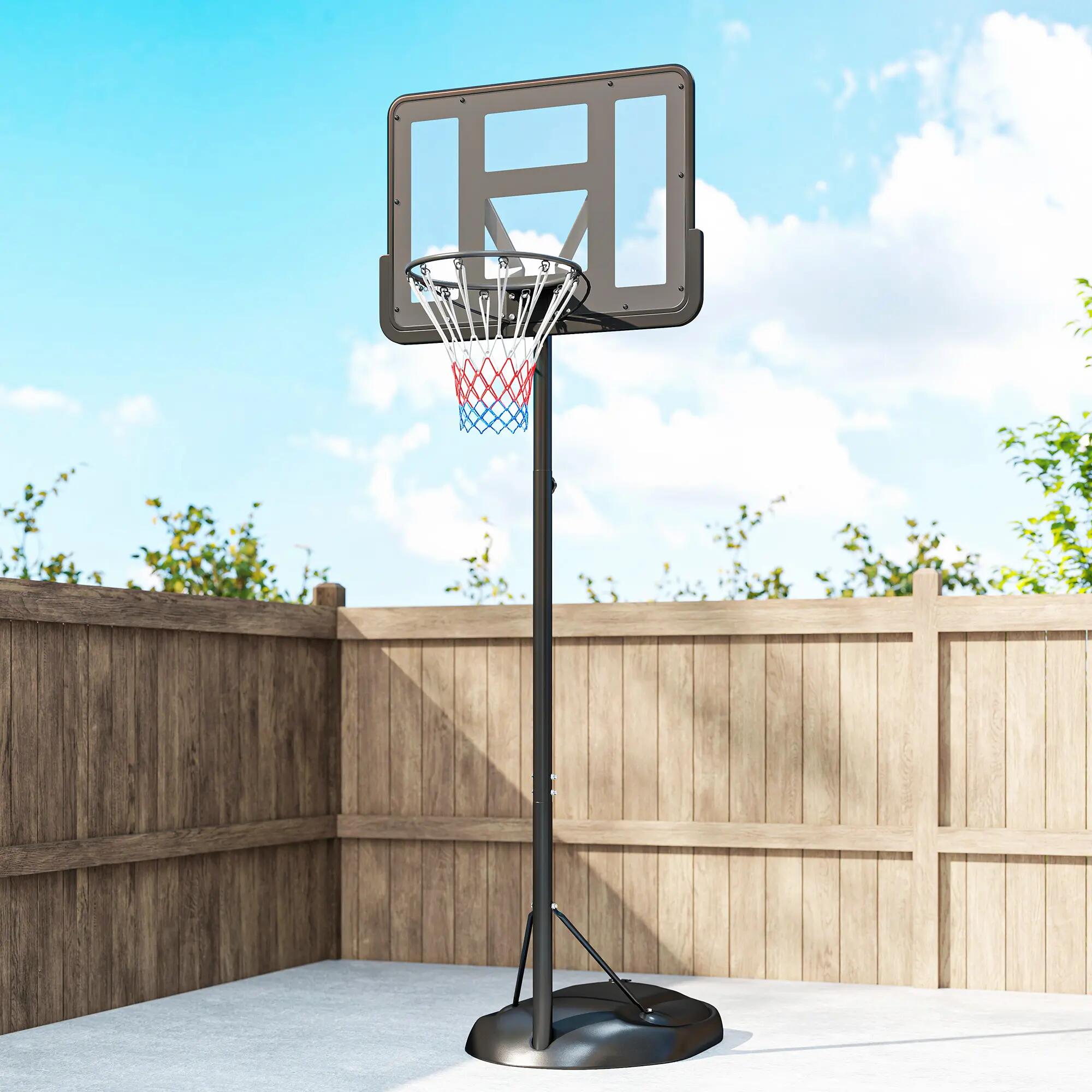 Canasta de Baloncesto infantil HOMCOM con soporte ajustable de 167.2-228 cm 5/8