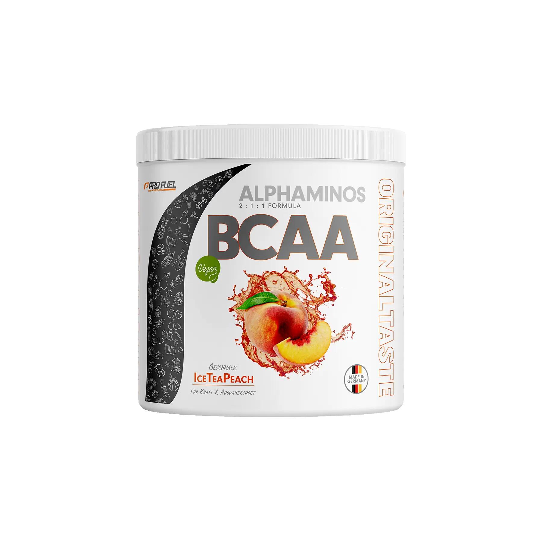 BCAA PROFUEL Alphaminos - vegan, 2:1:1, Ice Tea Peach, 300 g 2/2