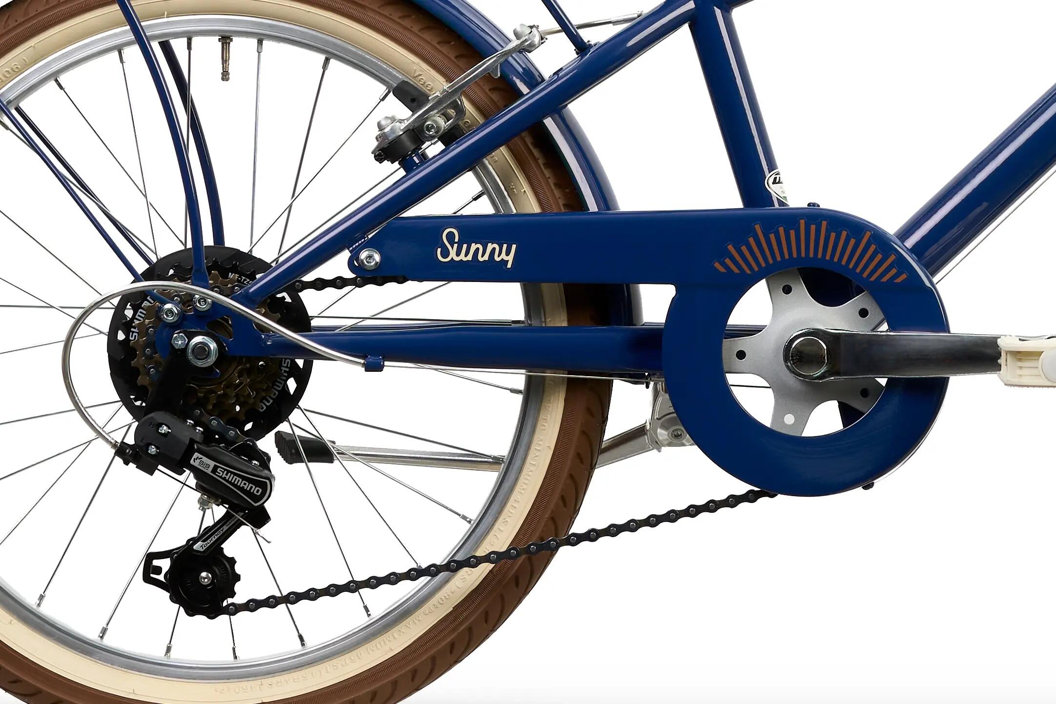 Rower Dziecięcy SUNNY 20" z Koszykiem 6 biegów Shimano Granatowy 4/6