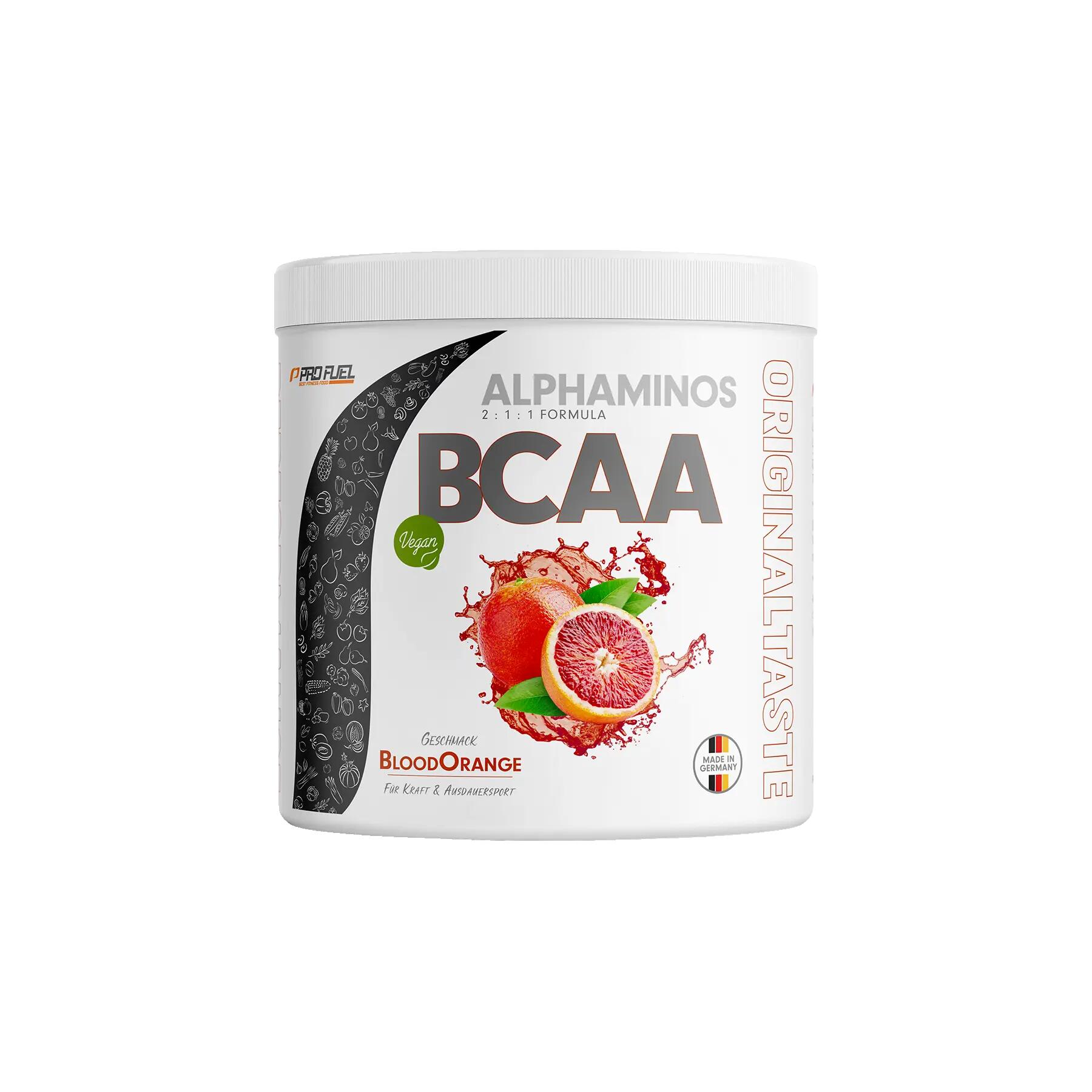 PROFUEL Alphaminos BCAA Pulver - 2:1:1, vegan, Blutorange, 300 g 2/2