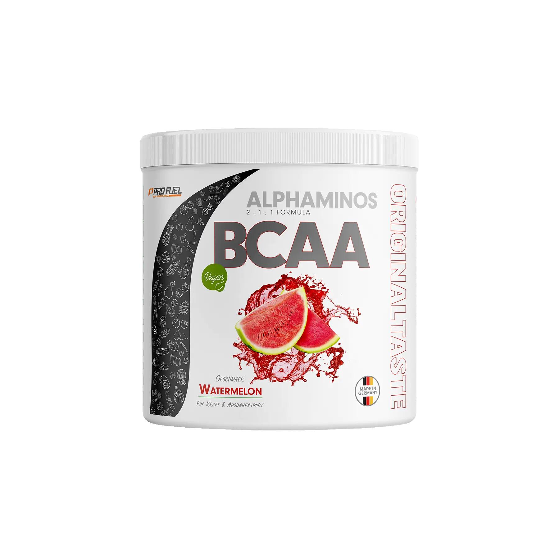 PROFUEL Alphaminos BCAA en poudre, vegan, 2:1:1, pastèque, 300 g 2/2