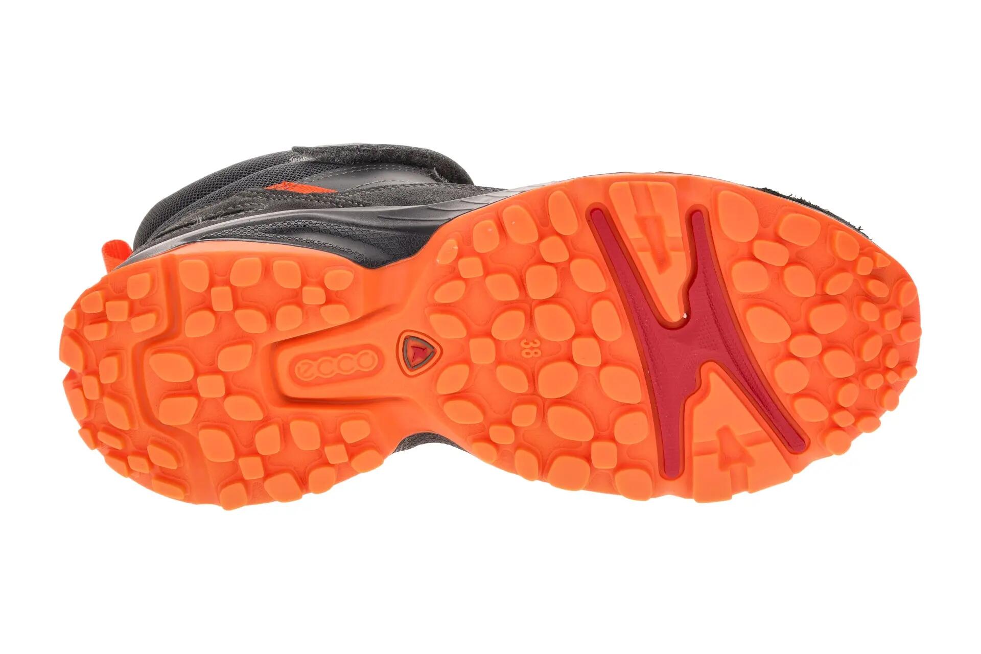 Ecco Receptor Teen Schuhe Mid Cut grau orange Waterproof 724753 7/7
