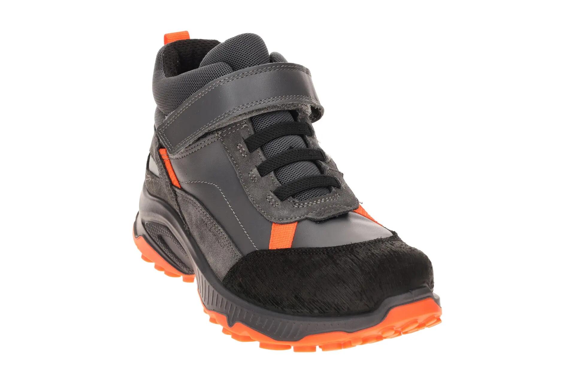 Ecco Receptor Teen Schuhe Mid Cut grau orange Waterproof 724753 3/7