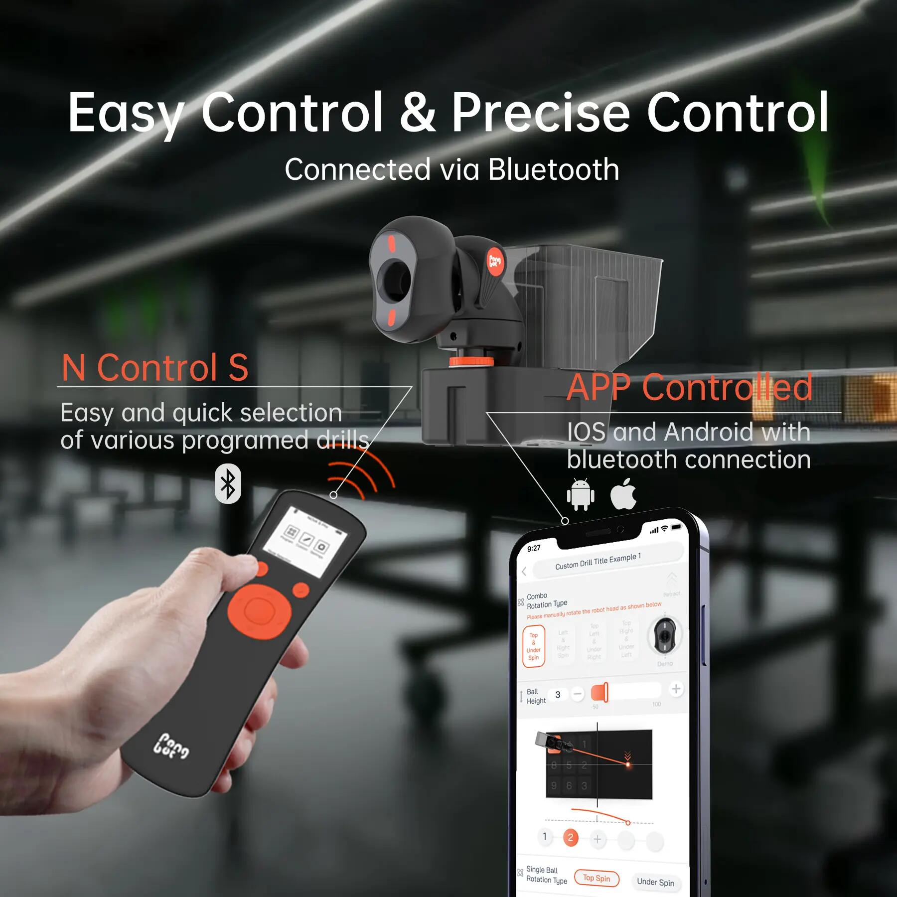 PONGBOT Nova S Pro – intelligenter tragbarer Tischtennis-Roboter 9/10