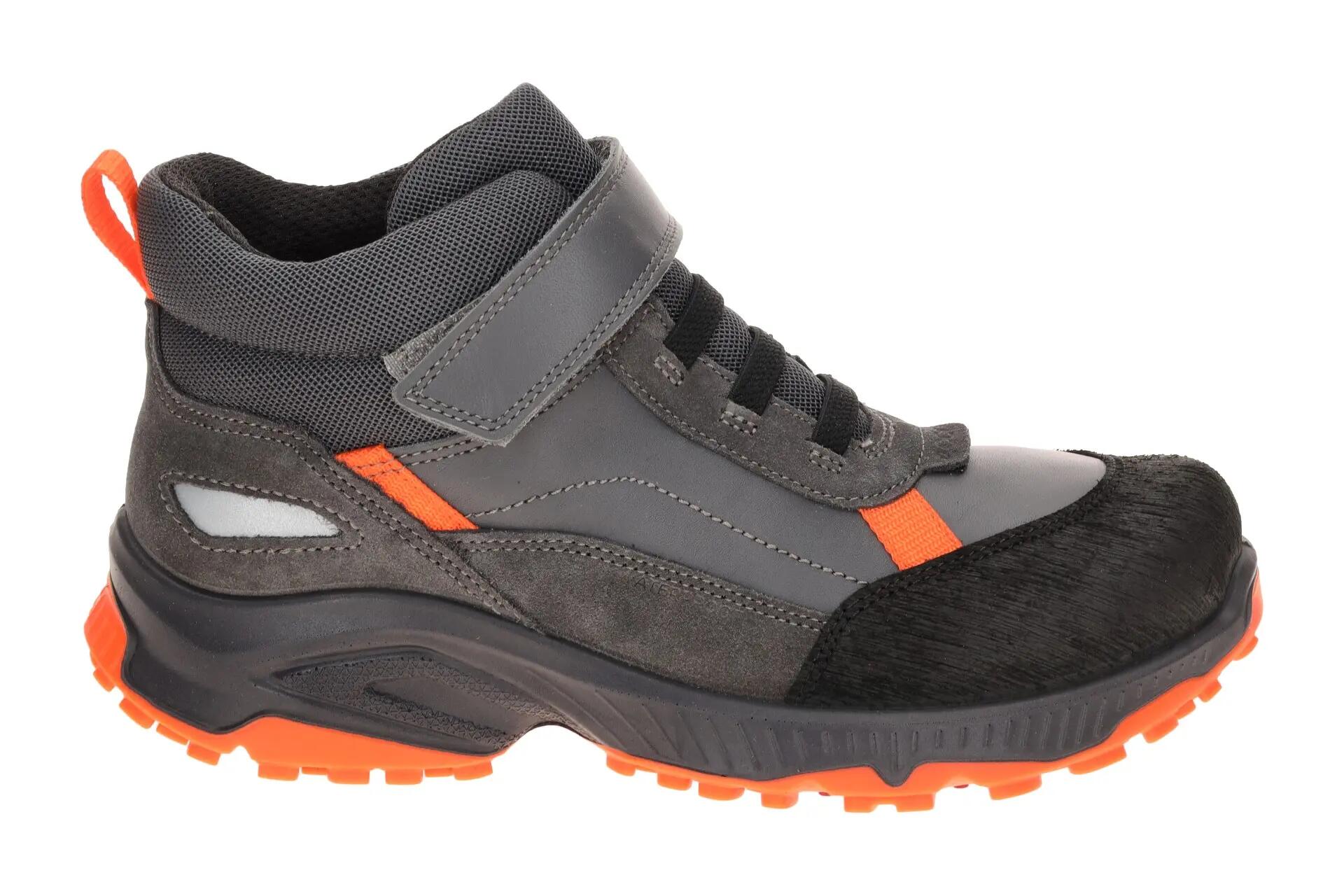 Ecco Receptor Teen Schuhe Mid Cut grau orange Waterproof 724753 2/7