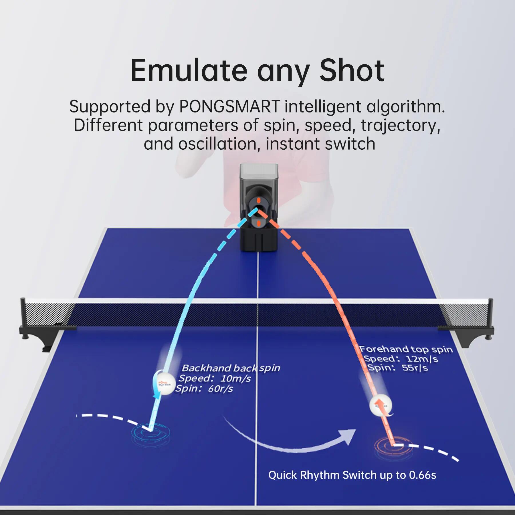 PONGBOT Nova S Pro – intelligenter tragbarer Tischtennis-Roboter 8/10