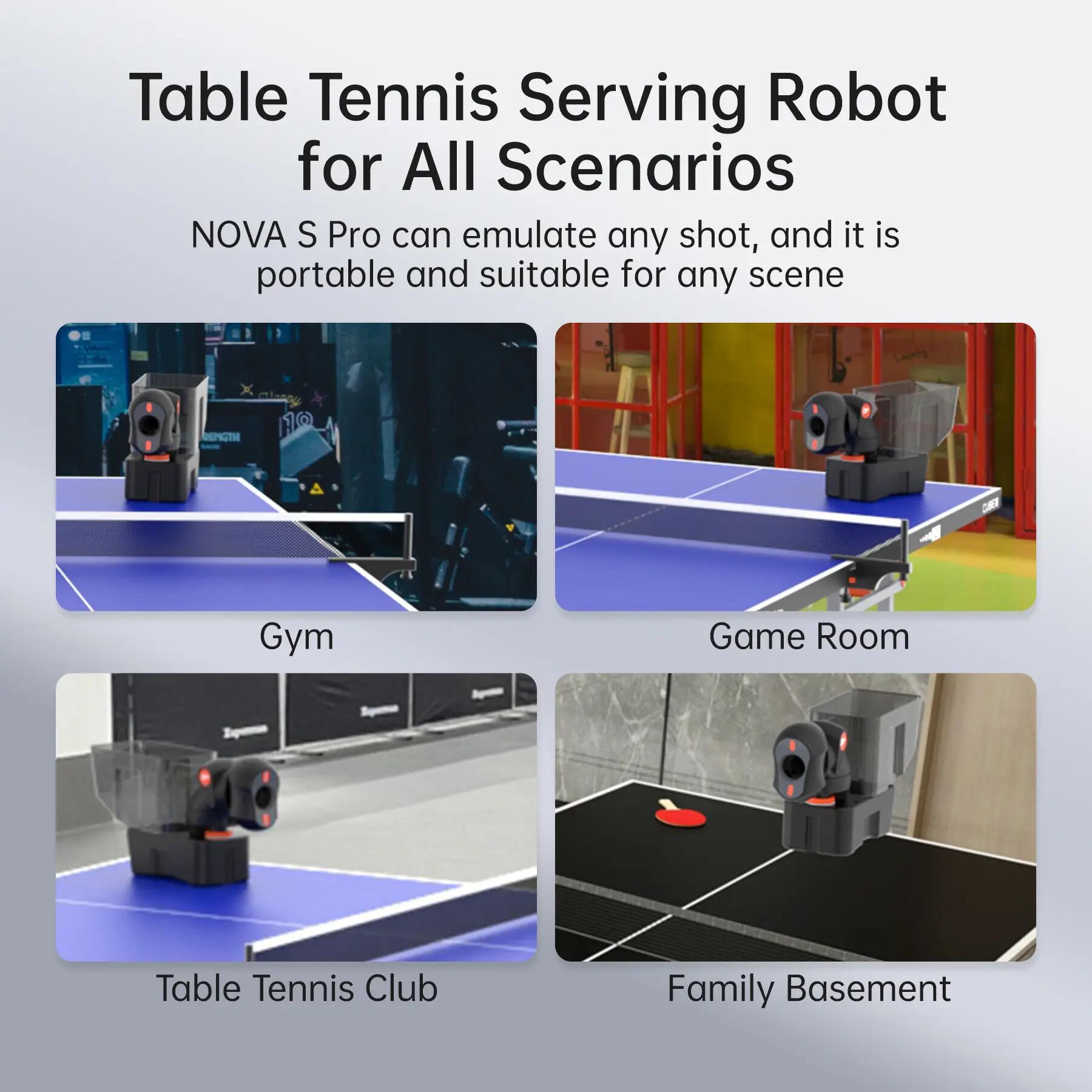 PONGBOT Nova S Pro – intelligenter tragbarer Tischtennis-Roboter 7/10