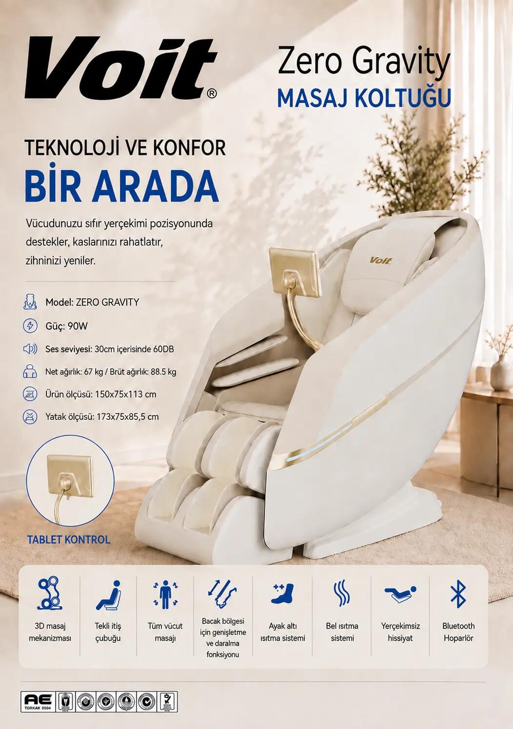 Voit Zero Gravity Masaj Koltuğu 3D 2/7