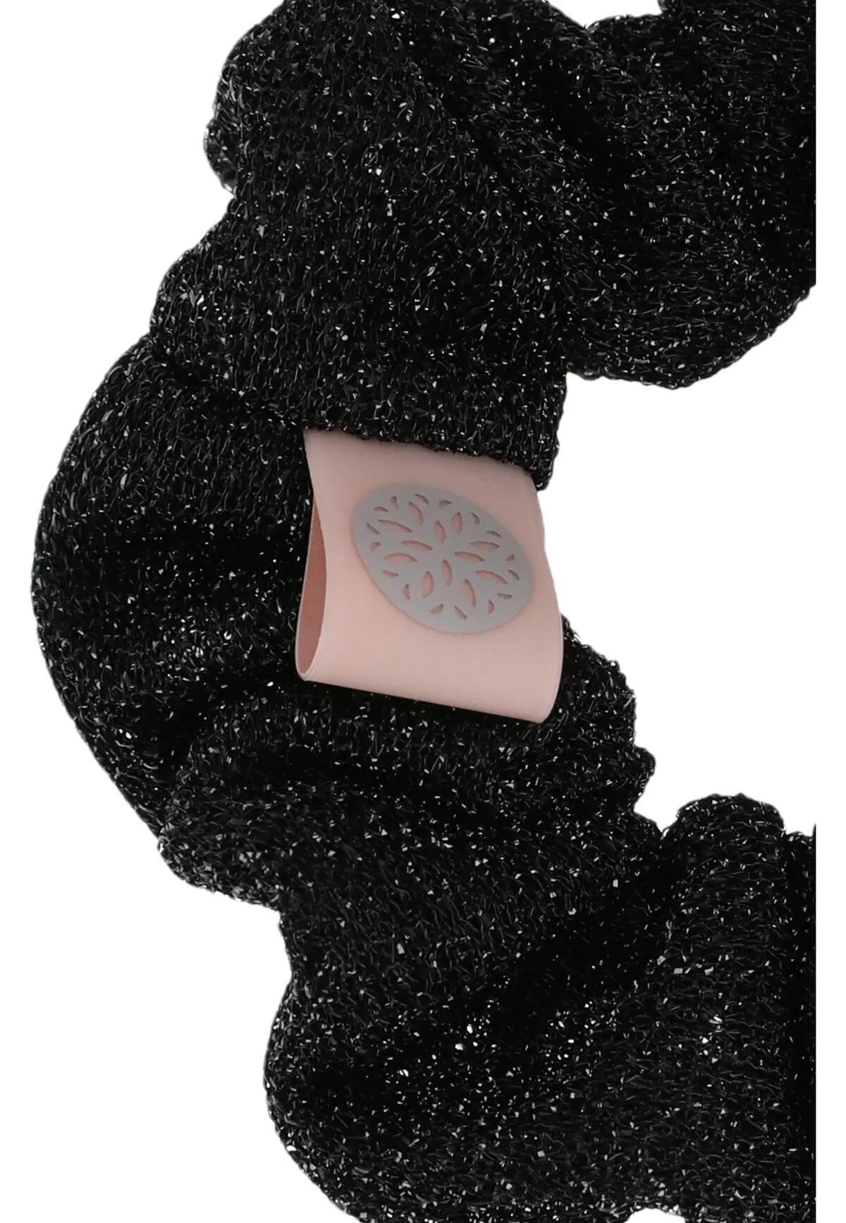 athlecia Rabia Glitter Scrunchie – Acessório preto com brilho – 1001 Black 4/4