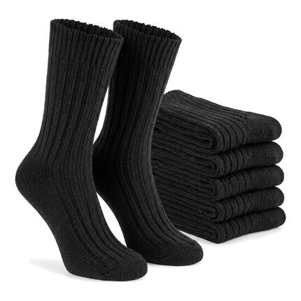 Damen Herren Freizeit Baumwollsocken ohne Gummibund 100% Baumwolle dick 6 Paar