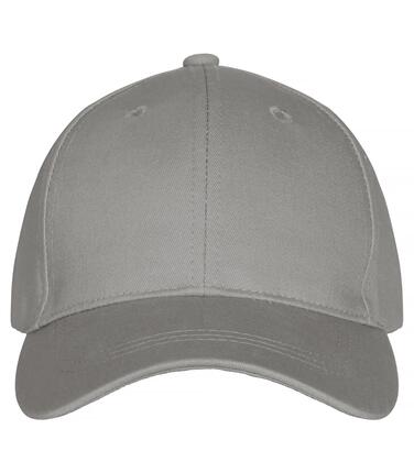 clique Classic Cap 6‑Panel aus Baumwolle – Silver