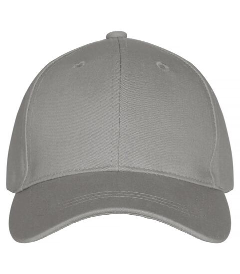 clique Classic Cap 6‑Panel aus Baumwolle – Silver
