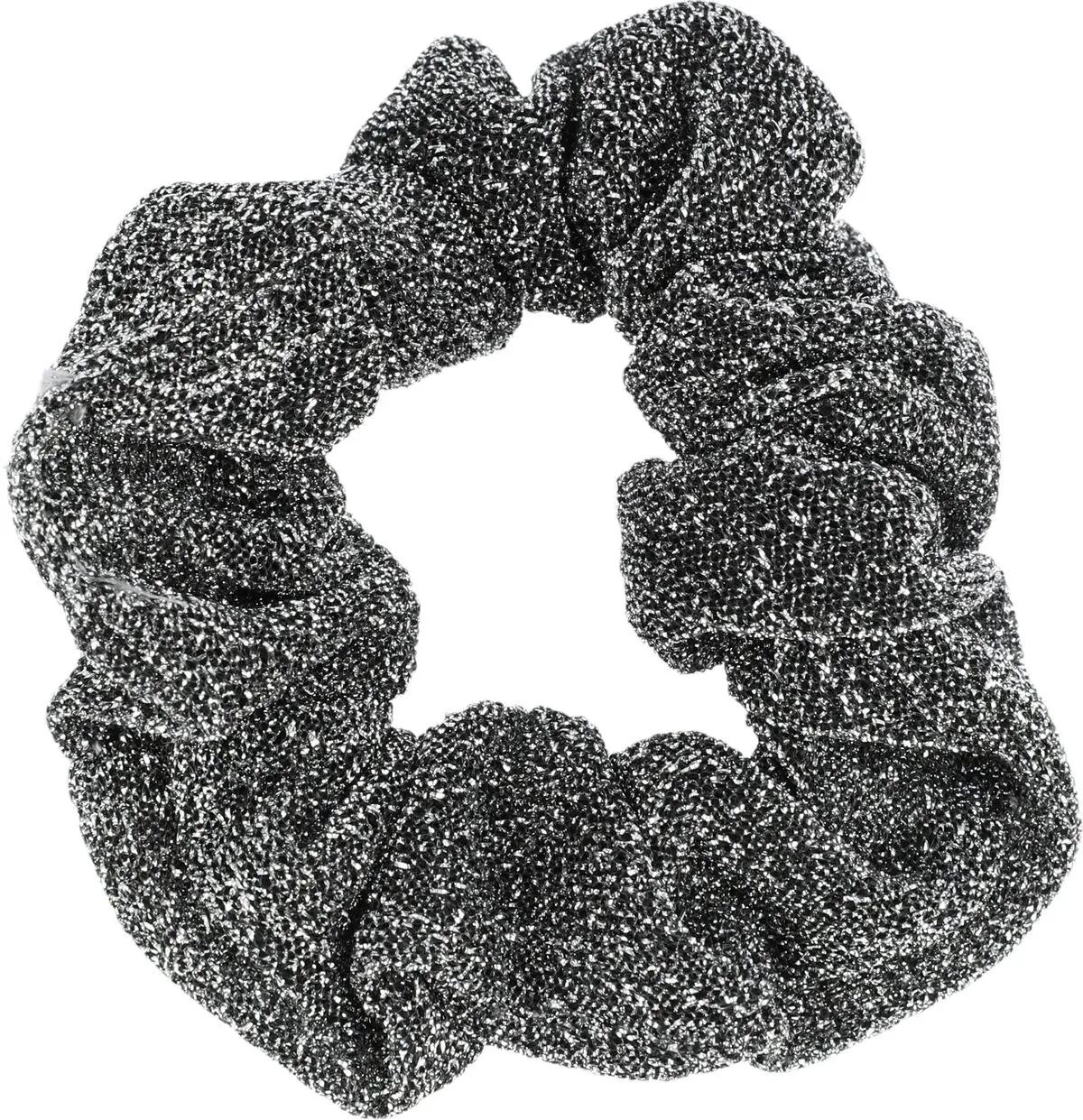 athlecia Rabia Glitter Scrunchie - Élastique argenté pailleté – 1015 Silver 3/4